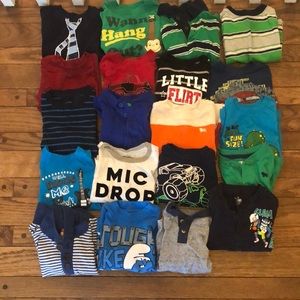 Lot of Toddler Boy 2T Long Sleeve Shirts
